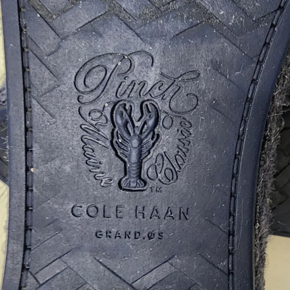 Cole Haan Pinch Maine Classic Navy Blue Leopard Loafers Size 9B
